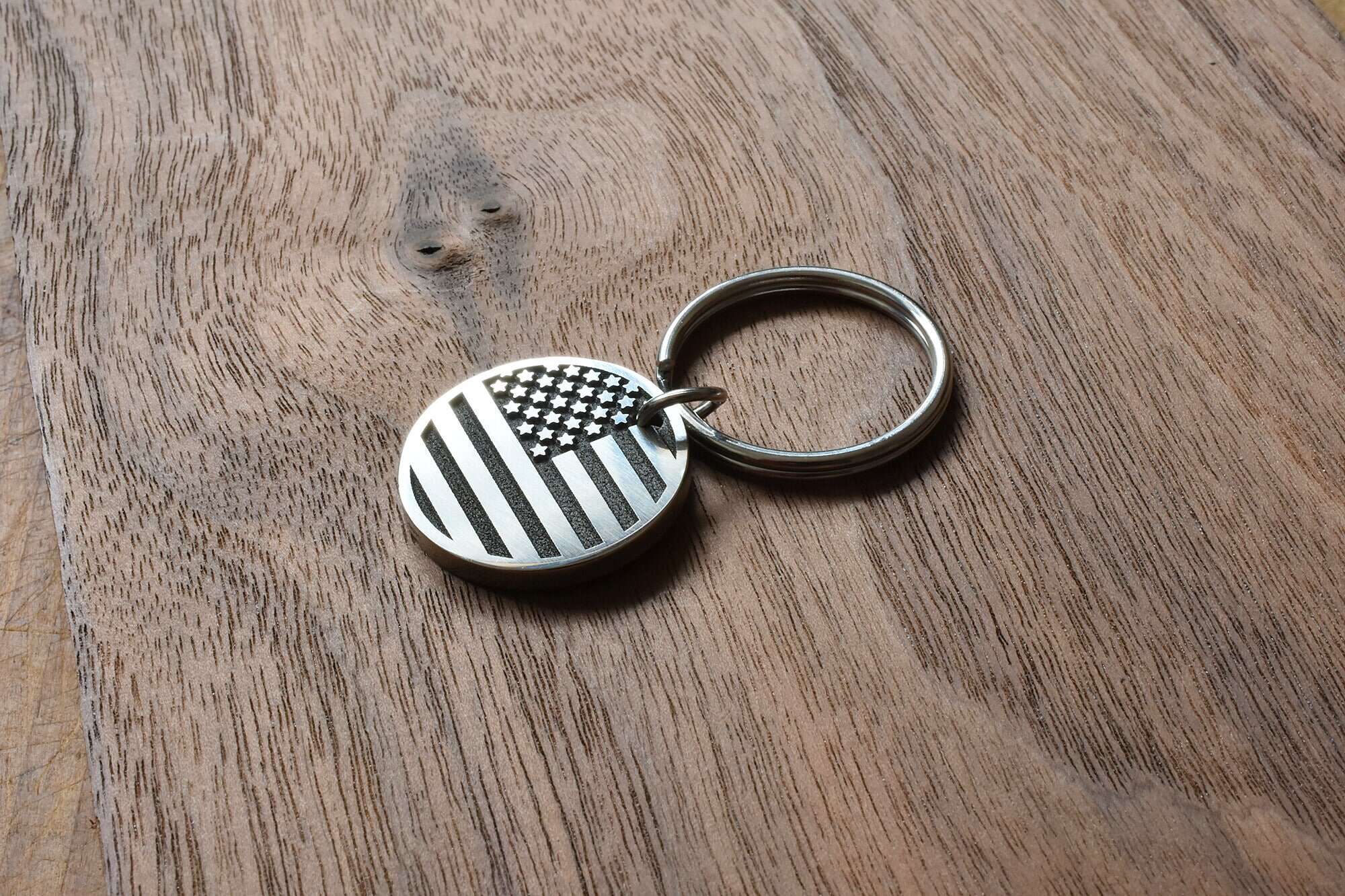 Personalized US flag keychain FM 217 Funnymetals Crafts