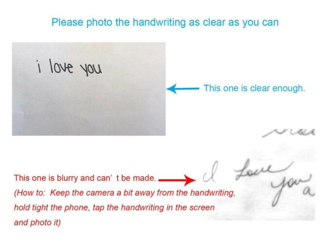 clear handwriting picture