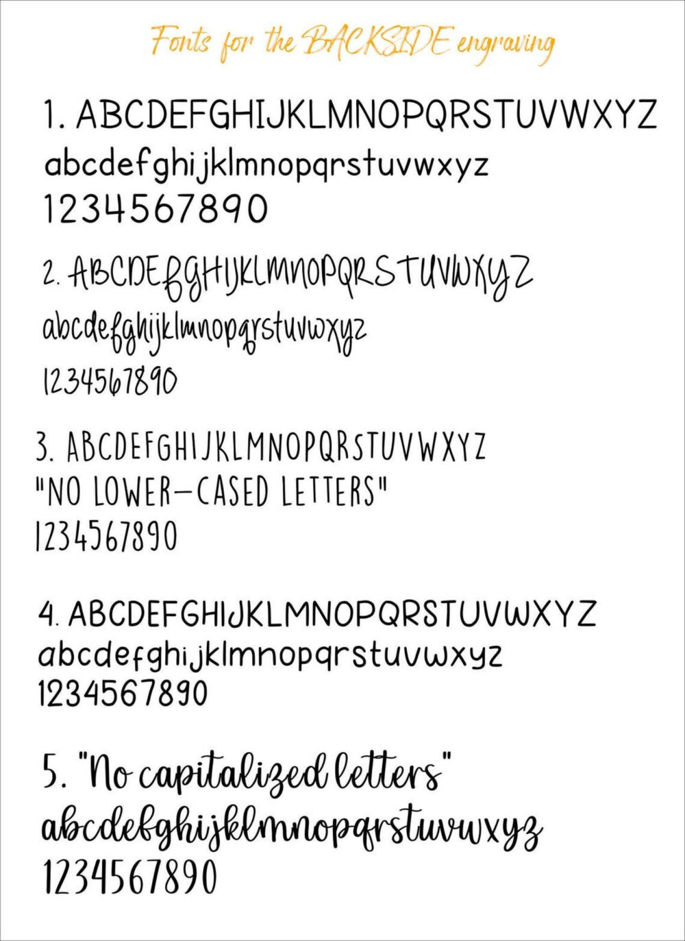 fonts for backside engraving