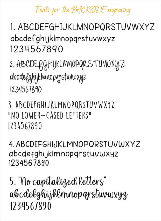 fonts for backside engraving