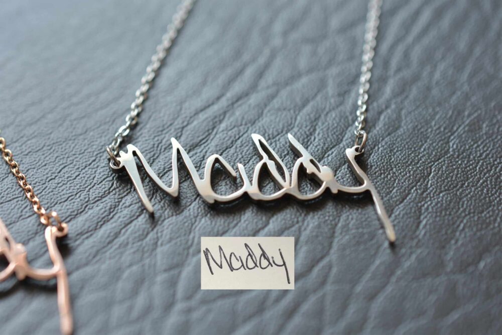 Actual handwriting necklace FM 238-7