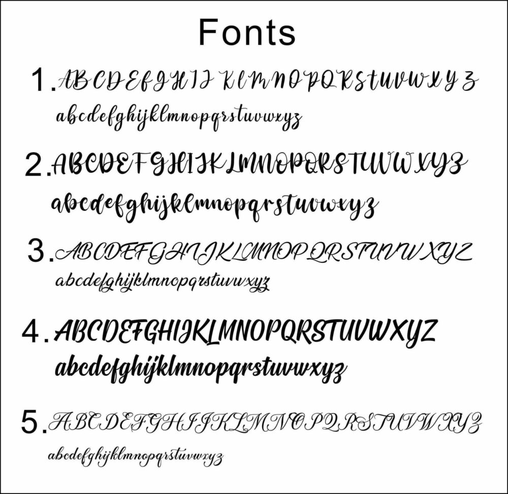 fonts selection