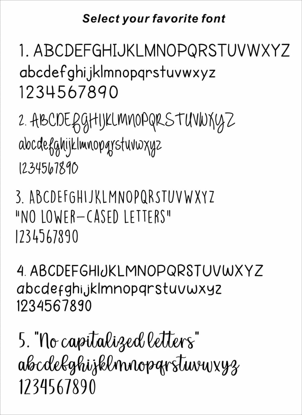 mountain keychain font selection